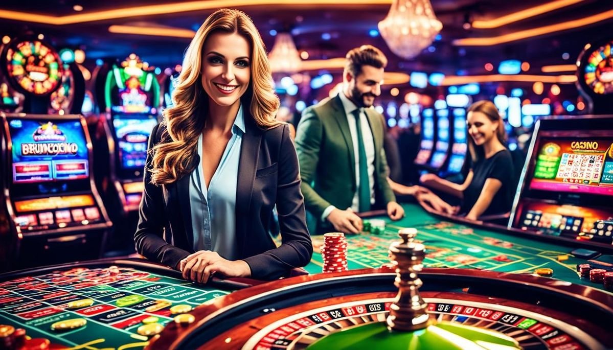 Antarmuka aplikasi slot gg di Android menampilkan menu navigasi sportsbook, live dealer, slot, dan esports
